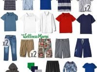 Boys capsule wardrobe for sping and summer