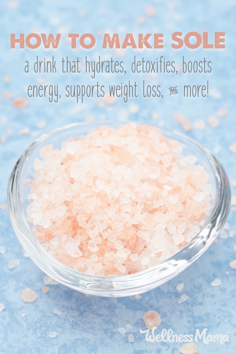 Sole est une eau qui a été saturée avec les minéraux dans le sel naturel, ce qui est bon pour la santé digestive, la santé mentale, la peau, les cheveux, les ongles et plus encore.