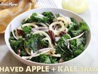 Shaved apple and kale salad